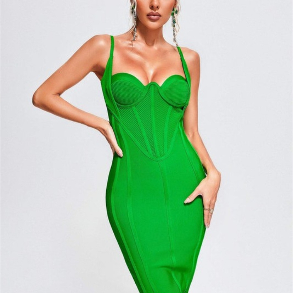 Vibrant Green Bodycon Dress
